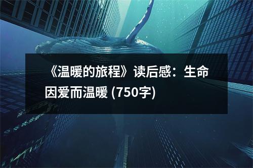 《溫暖的旅程》讀后感：生命因愛而溫暖 (750字)