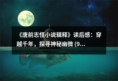 《唐前志怪小說輯釋》讀后感：穿越千年，探尋神秘幽微 (950字)
