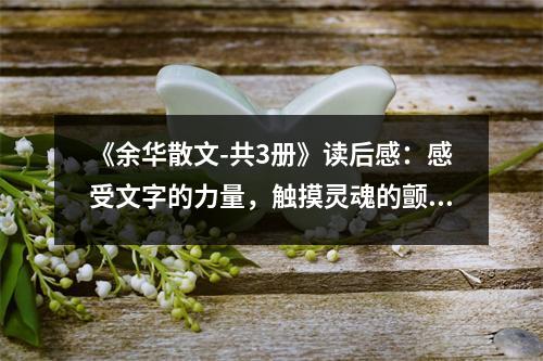 《余華散文-共3冊》讀后感：感受文字的力量，觸摸靈魂的顫動 (900字)