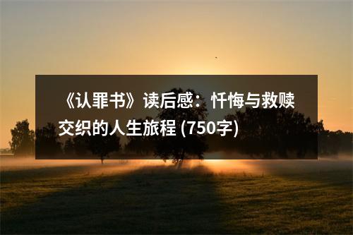 《認(rèn)罪書》讀后感：懺悔與救贖交織的人生旅程 (750字)