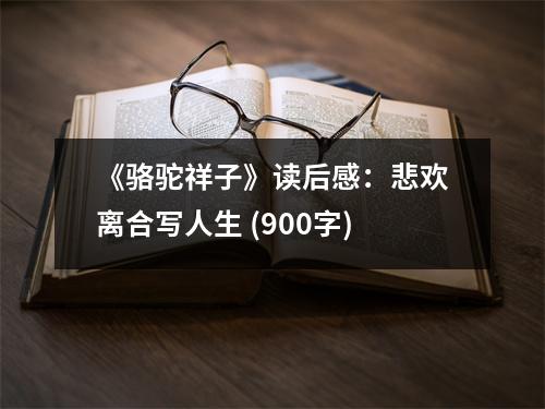 《駱駝祥子》讀后感：悲歡離合寫人生 (900字)