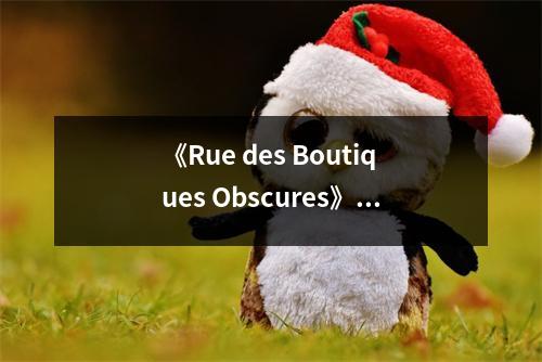 《Rue des Boutiques Obscures》讀后感：探尋巴黎深處的人文之光 (950字)