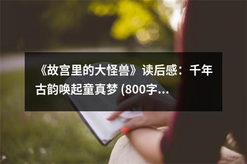 《故宮里的大怪獸》讀后感：千年古韻喚起童真夢 (800字)