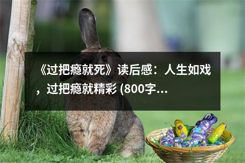《過(guò)把癮就死》讀后感：人生如戲，過(guò)把癮就精彩 (800字)