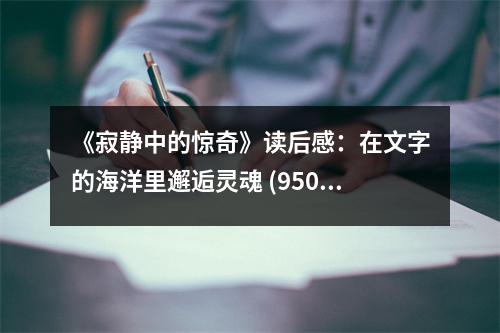《寂靜中的驚奇》讀后感：在文字的海洋里邂逅靈魂 (950字)