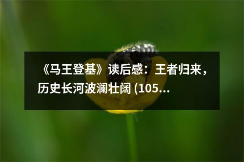 《馬王登基》讀后感：王者歸來，歷史長河波瀾壯闊 (1050字)