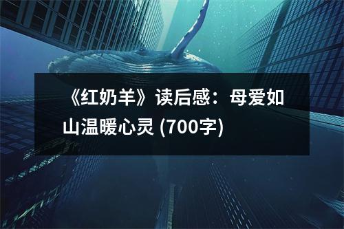 《紅奶羊》讀后感：母愛如山溫暖心靈 (700字)