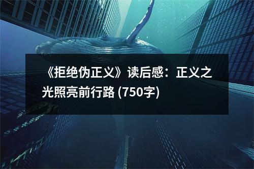 《拒絕偽正義》讀后感：正義之光照亮前行路 (750字)