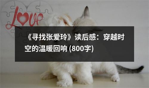《尋找張愛玲》讀后感：穿越時空的溫暖回響 (800字)