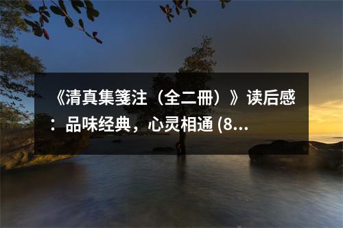 《清真集箋注（全二冊）》讀后感：品味經(jīng)典，心靈相通 (800字)
