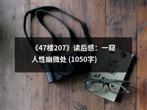 《47樓207》讀后感：一窺人性幽微處 (1050字)