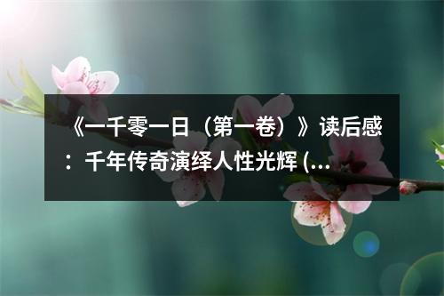 《一千零一日（第一卷）》讀后感：千年傳奇演繹人性光輝 (750字)