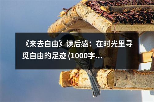 《來去自由》讀后感：在時光里尋覓自由的足跡 (1000字)