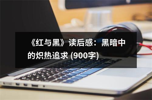《紅與黑》讀后感：黑暗中的熾熱追求 (900字)