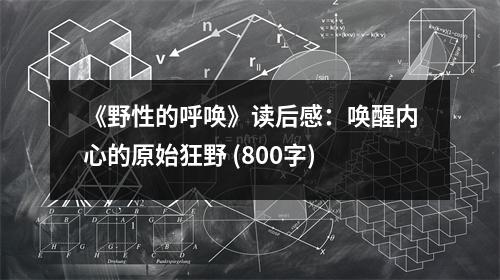 《野性的呼喚》讀后感：喚醒內(nèi)心的原始狂野 (800字)