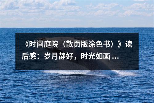 《時間庭院（散頁版涂色書）》讀后感：歲月靜好，時光如畫 (750字)