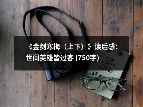 《金劍寒梅（上下）》讀后感：世間英雄皆過(guò)客 (750字)