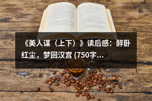 《美人謀（上下）》讀后感：醉臥紅塵，夢回漢宮 (750字)