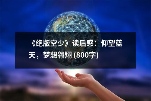 《絕版空少》讀后感：仰望藍(lán)天，夢想翱翔 (800字)