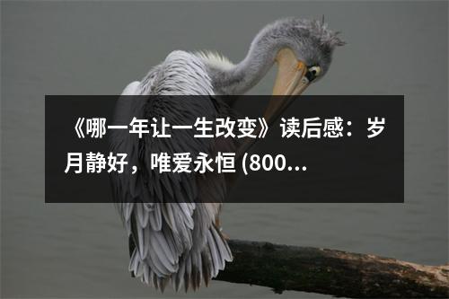 《哪一年讓一生改變》讀后感：歲月靜好，唯愛永恒 (800字)