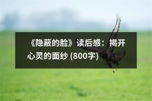 《隱蔽的臉》讀后感：揭開心靈的面紗 (800字)