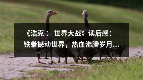 《浩克 ： 世界大戰(zhàn)》讀后感：鐵拳撼動(dòng)世界，熱血沸騰歲月 (800字)