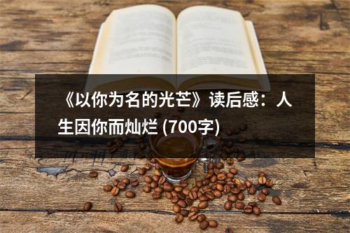 《以你為名的光芒》讀后感：人生因你而燦爛 (700字)