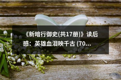 《新暗行御史(共17冊)》讀后感：英雄血淚映千古 (700字)
