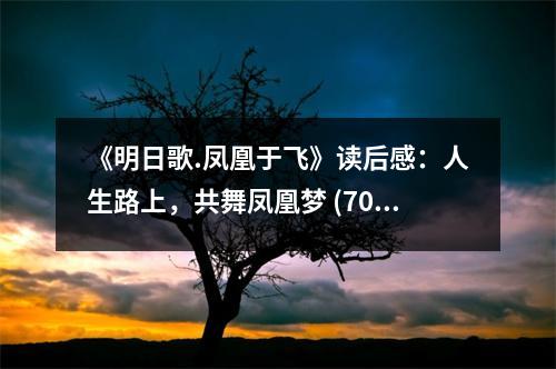 《明日歌.鳳凰于飛》讀后感：人生路上，共舞鳳凰夢(mèng) (700字)