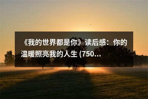 《我的世界都是你》讀后感：你的溫暖照亮我的人生 (750字)