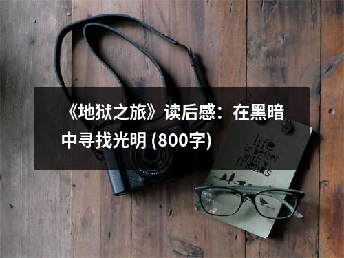 《地獄之旅》讀后感：在黑暗中尋找光明 (800字)