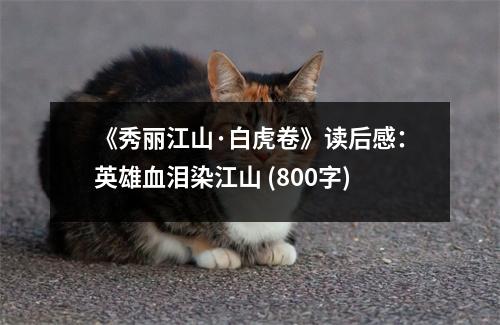 《秀麗江山·白虎卷》讀后感：英雄血淚染江山 (800字)