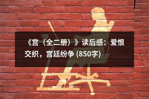 《宮（全二冊(cè)）》讀后感：愛恨交織，宮廷紛爭(zhēng) (850字)