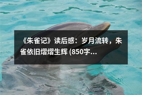 《朱雀記》讀后感：歲月流轉(zhuǎn)，朱雀依舊熠熠生輝 (850字)