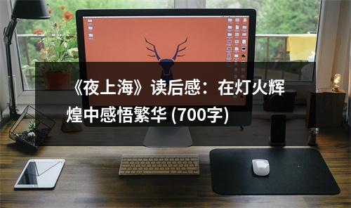 《夜上?！纷x后感：在燈火輝煌中感悟繁華 (700字)