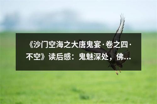 《沙門空海之大唐鬼宴·卷之四·不空》讀后感：鬼魅深處，佛心依舊 (1000字)