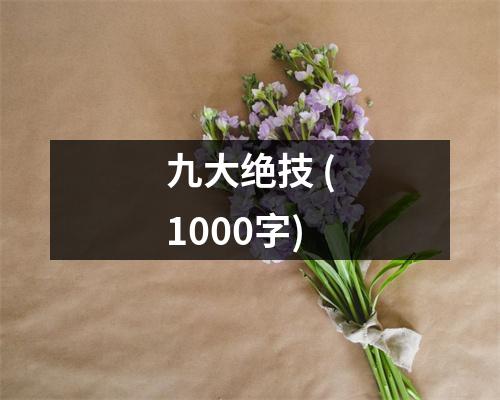 九大絕技 (1000字)