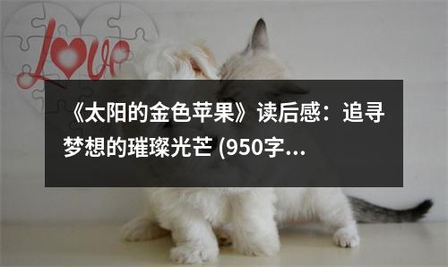 《太陽的金色蘋果》讀后感：追尋夢想的璀璨光芒 (950字)