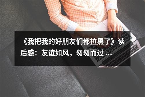 《我把我的好朋友們都拉黑了》讀后感：友誼如風，匆匆而過 (900字)