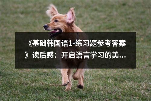 《基礎(chǔ)韓國語1-練習(xí)題參考答案》讀后感：開啟語言學(xué)習(xí)的美好旅程 (800字)