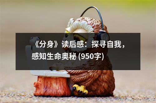 《分身》讀后感：探尋自我，感知生命奧秘 (950字)