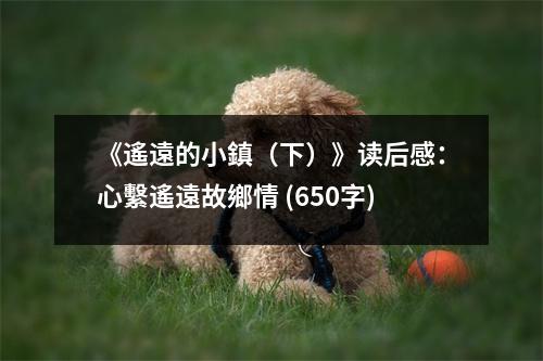 《遙遠的小鎮(zhèn)（下）》讀后感：心繫遙遠故鄉(xiāng)情 (650字)