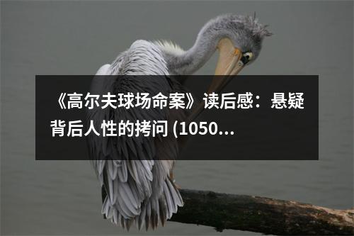 《高爾夫球場命案》讀后感：懸疑背后人性的拷問 (1050字)
