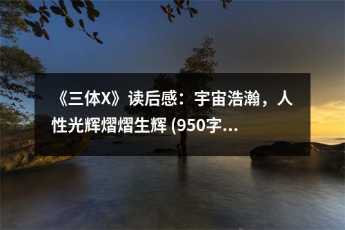 《三體X》讀后感：宇宙浩瀚，人性光輝熠熠生輝 (950字)