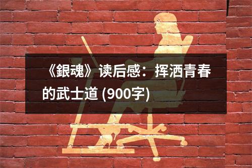 《銀魂》讀后感：揮灑青春的武士道 (900字)