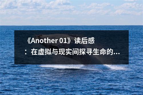 《Another 01》讀后感：在虛擬與現(xiàn)實(shí)間探尋生命的意義 (850字)