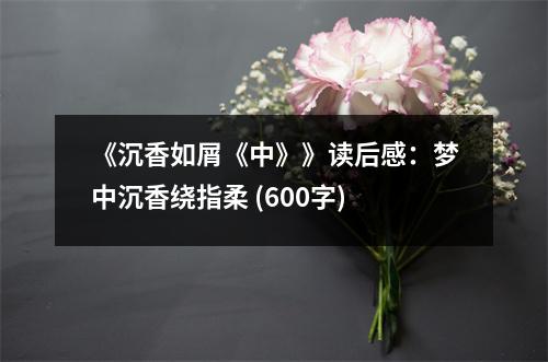 《沉香如屑《中》》讀后感：夢中沉香繞指柔 (600字)