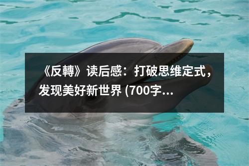 《反轉(zhuǎn)》讀后感：打破思維定式，發(fā)現(xiàn)美好新世界 (700字)