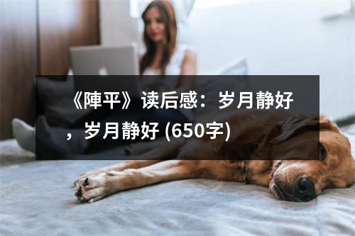 《陣平》讀后感：歲月靜好，歲月靜好 (650字)