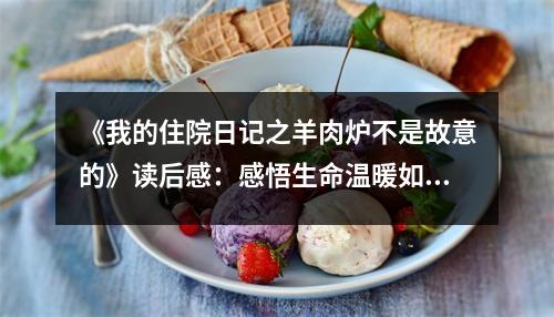 《我的住院日記之羊肉爐不是故意的》讀后感：感悟生命溫暖如春 (750字)